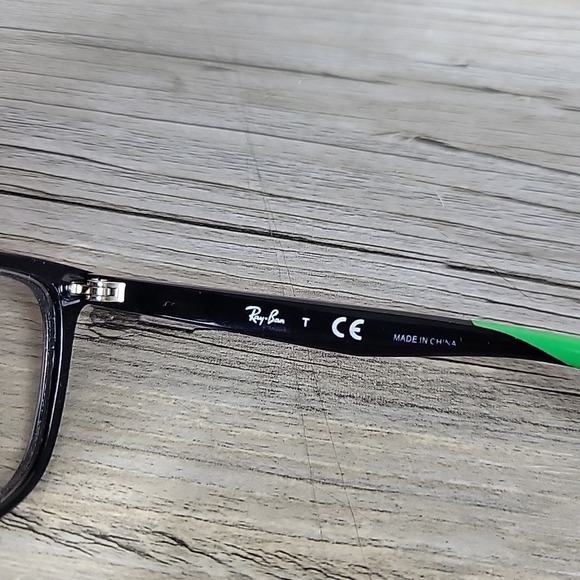 Ray-Ban RB1586 3773 Kids‎ Eyeglasses Black Green Frames Only 49-16-130 Full Rim - Picture 5 of 10